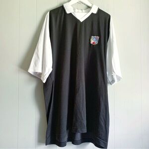 Vintage 90s Nike Blue Ribbon Sports Black & White BRS Embroidered Polo Sh…